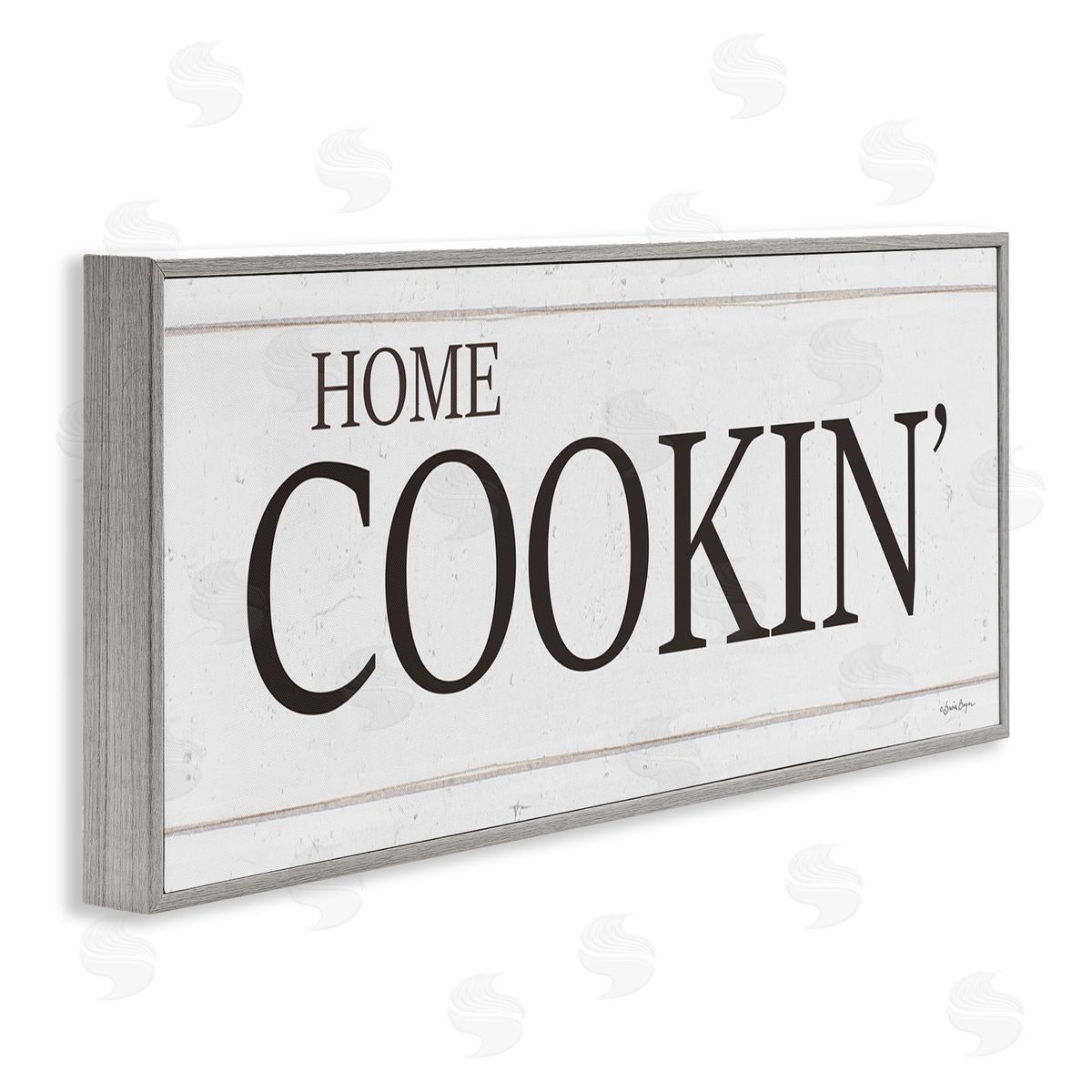 Home Cookin' Phrase Grey Frame Print Wall Art, Home Decor by Susie Boyer