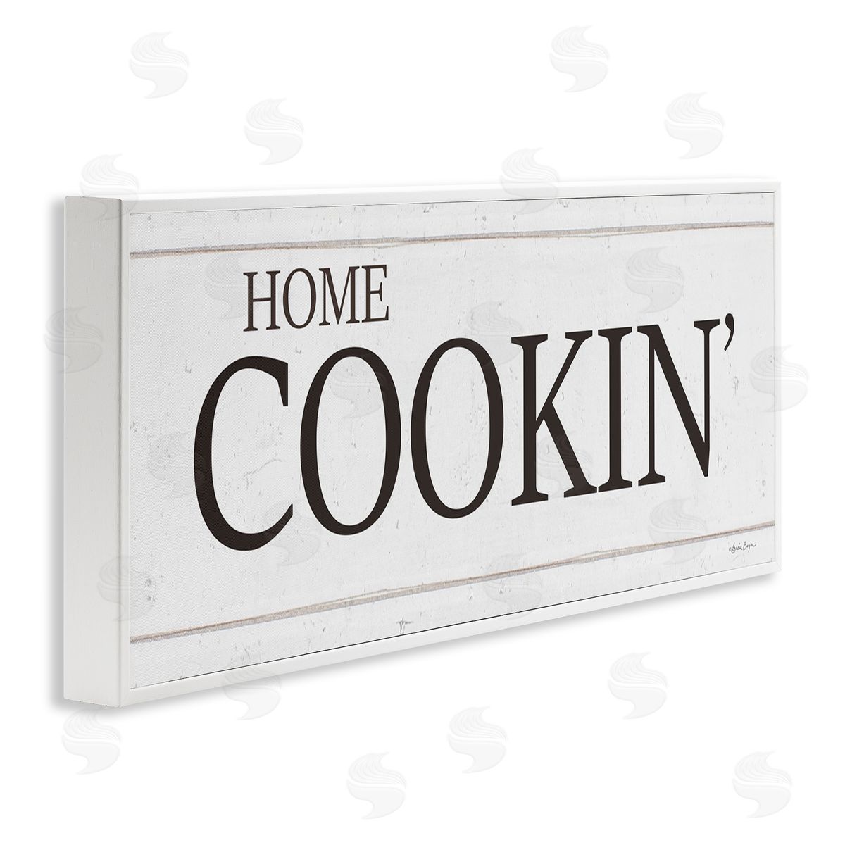 Home Cookin' Phrase White Frame Print Wall Art, Home Decor by Susie Boyer