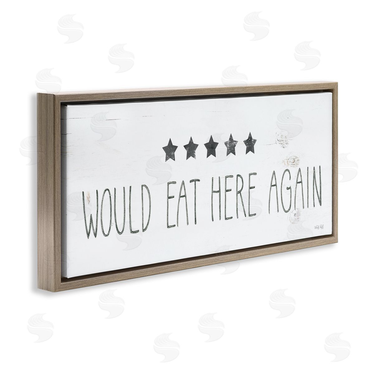 Five Stars Kitchen Brown Floating Frame Canvas Wall Art, Home Decor by Cindy Jacobs
