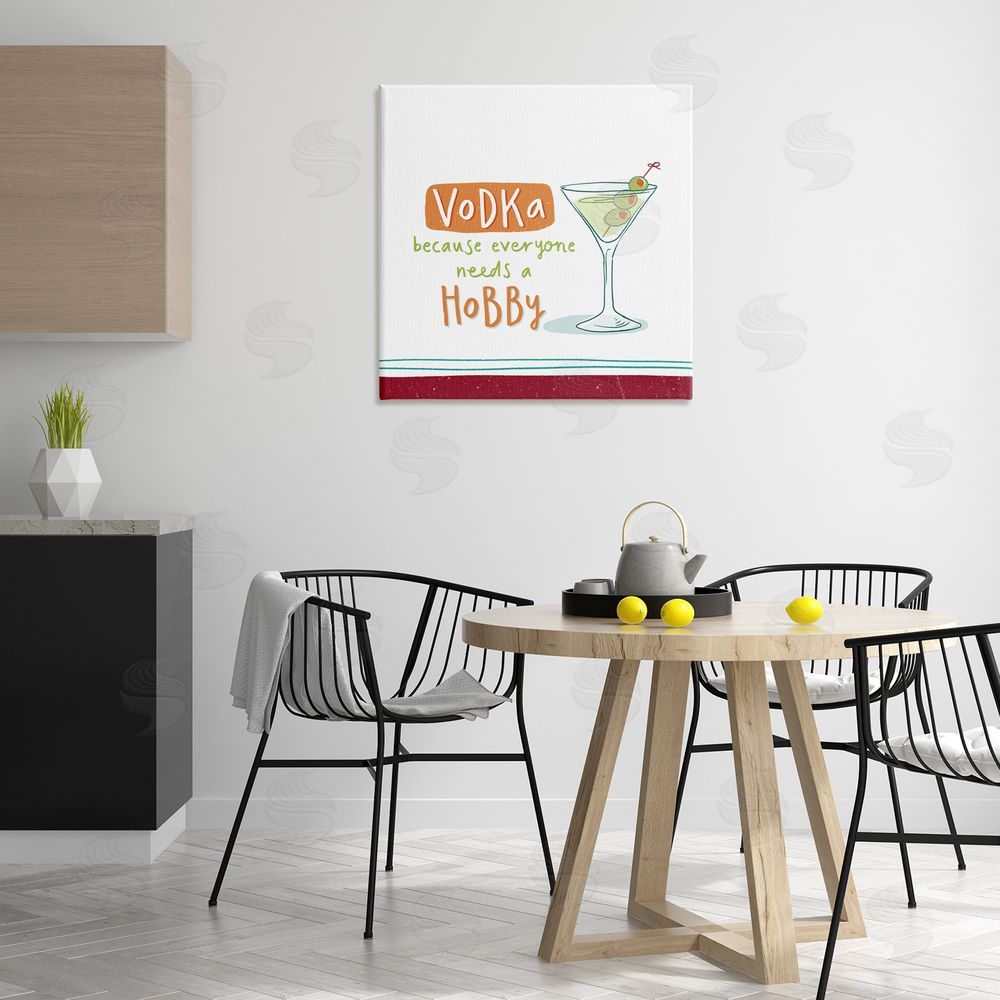 Courtney Morgenstern Funny Vodka Phrase Canvas Wall Art Print in Room