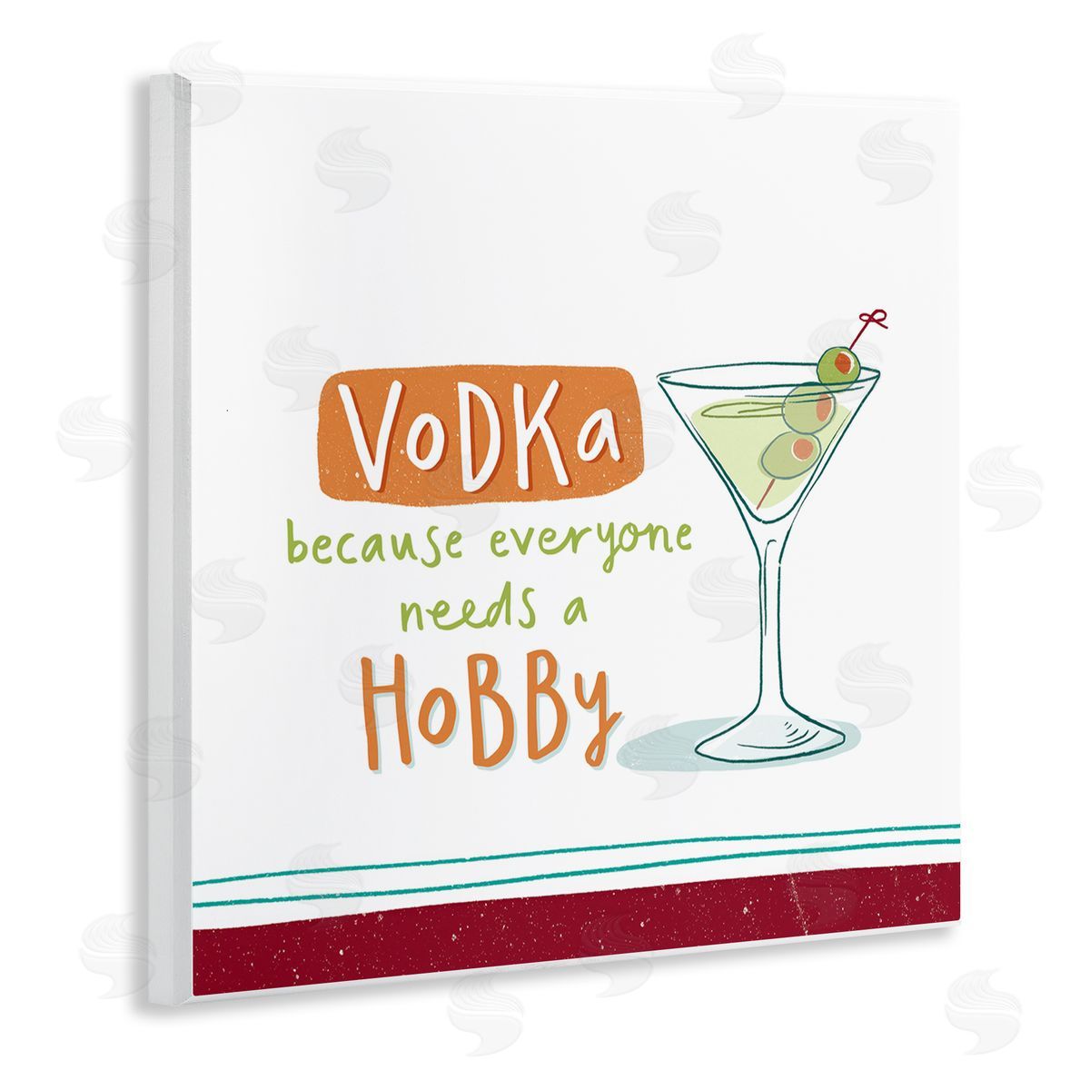 Courtney Morgenstern Funny Vodka Phrase Wooden Wall Plaque Art Print