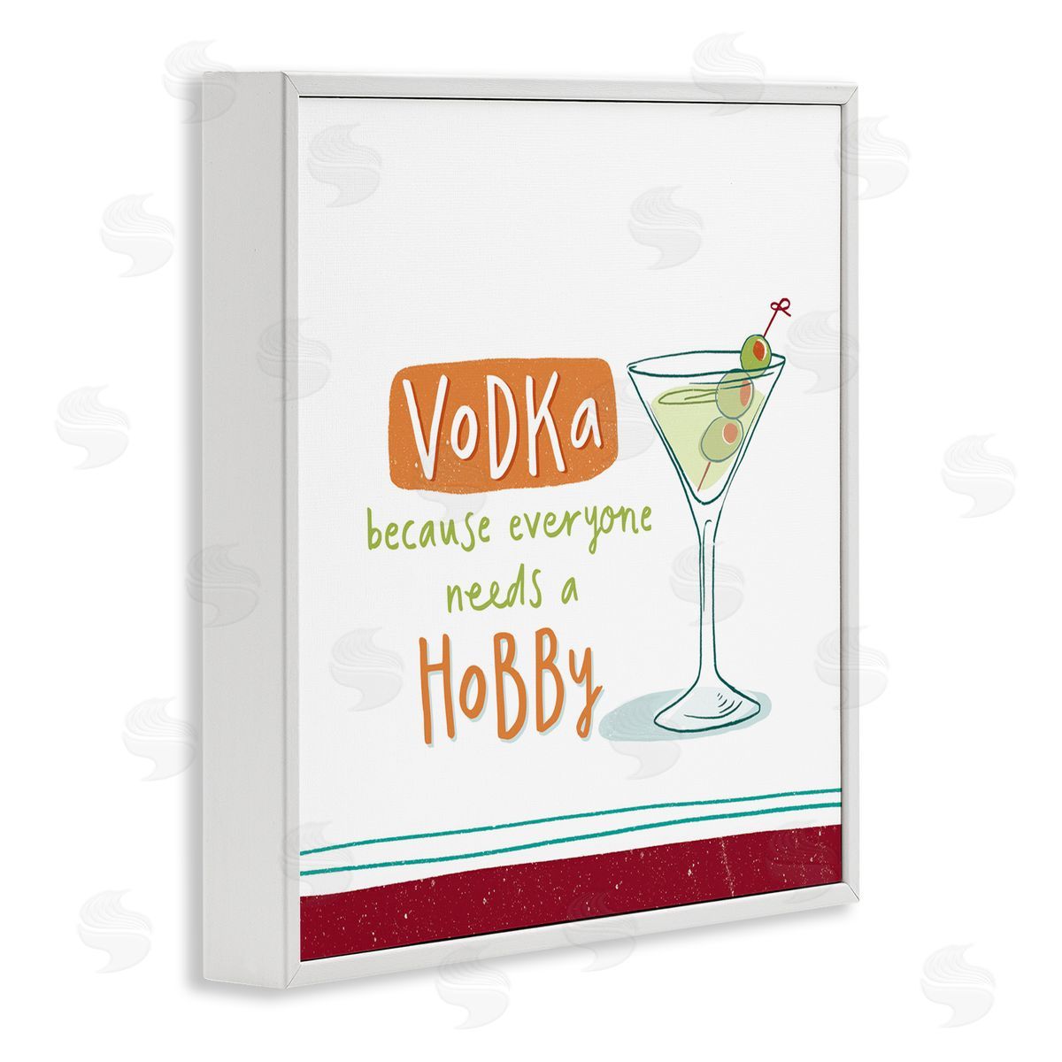 Courtney Morgenstern Funny Vodka Phrase White Framed Giclee Wall Art Print