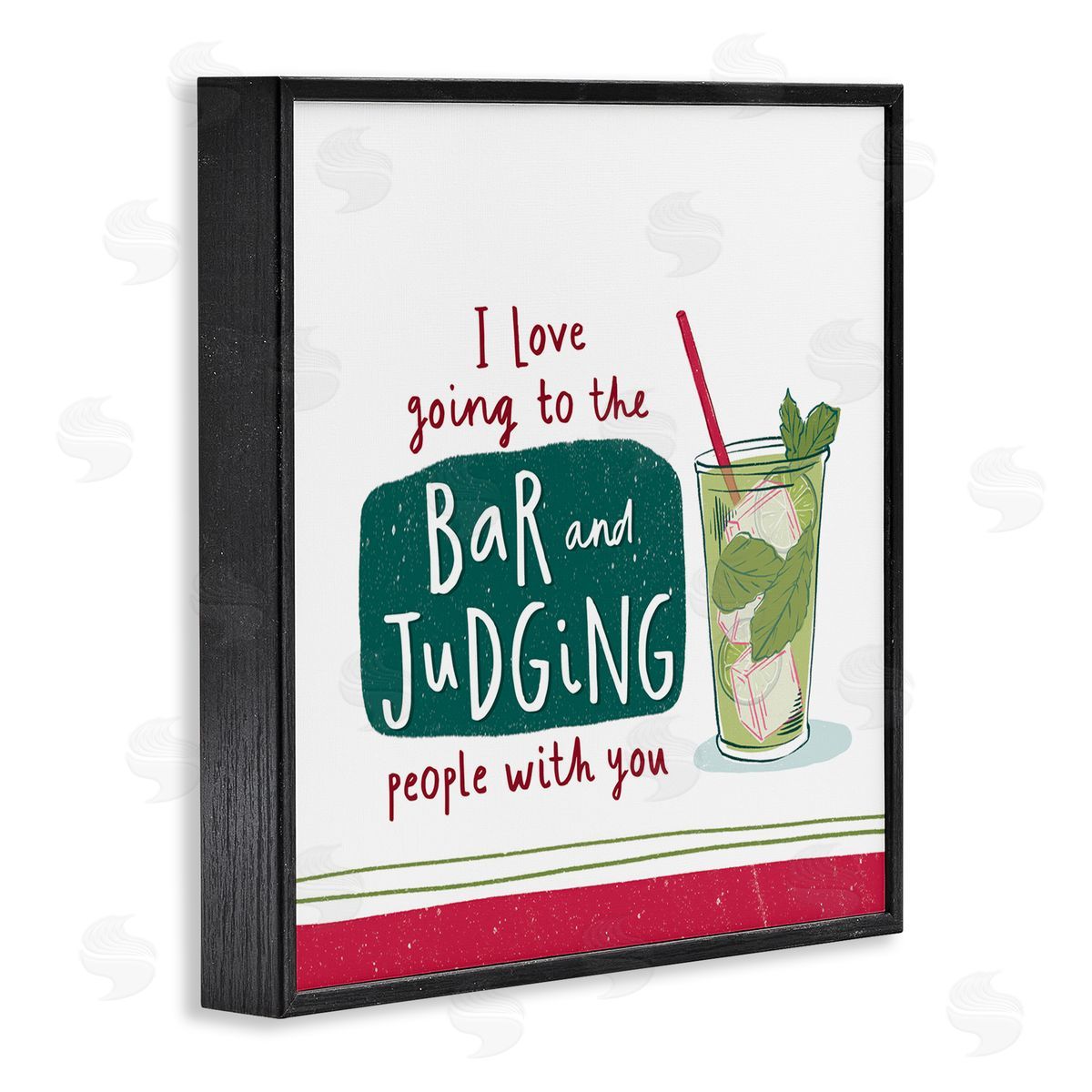 Courtney Morgenstern Judging You Humor Black Framed Giclee Wall Art Print