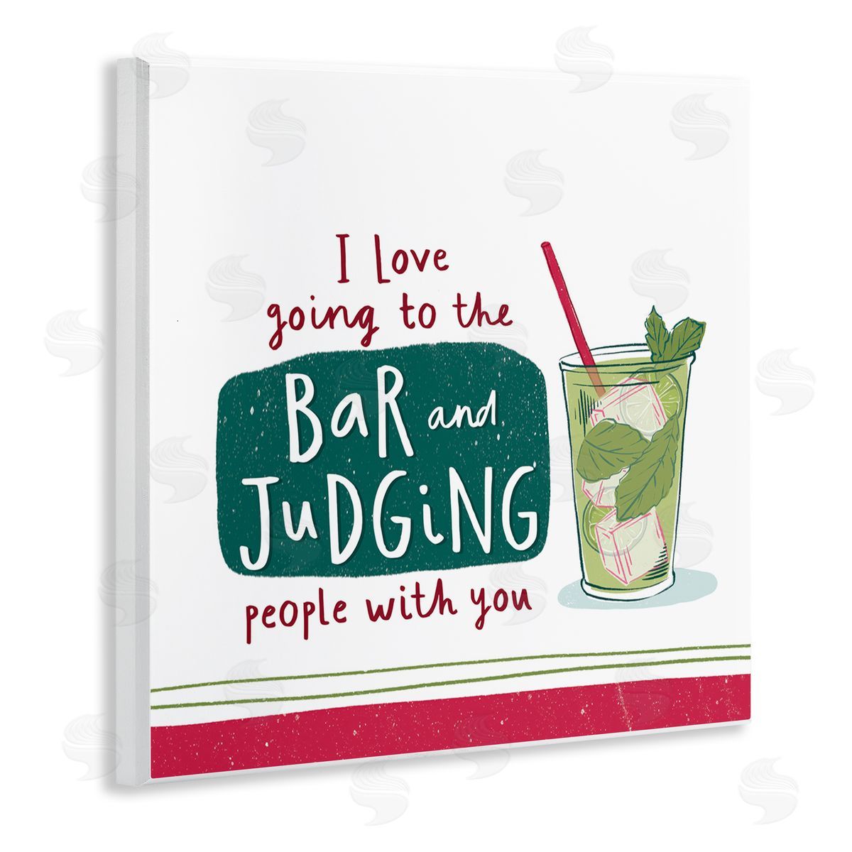 Courtney Morgenstern Judging You Humor Wooden Wall Plaque Art Print