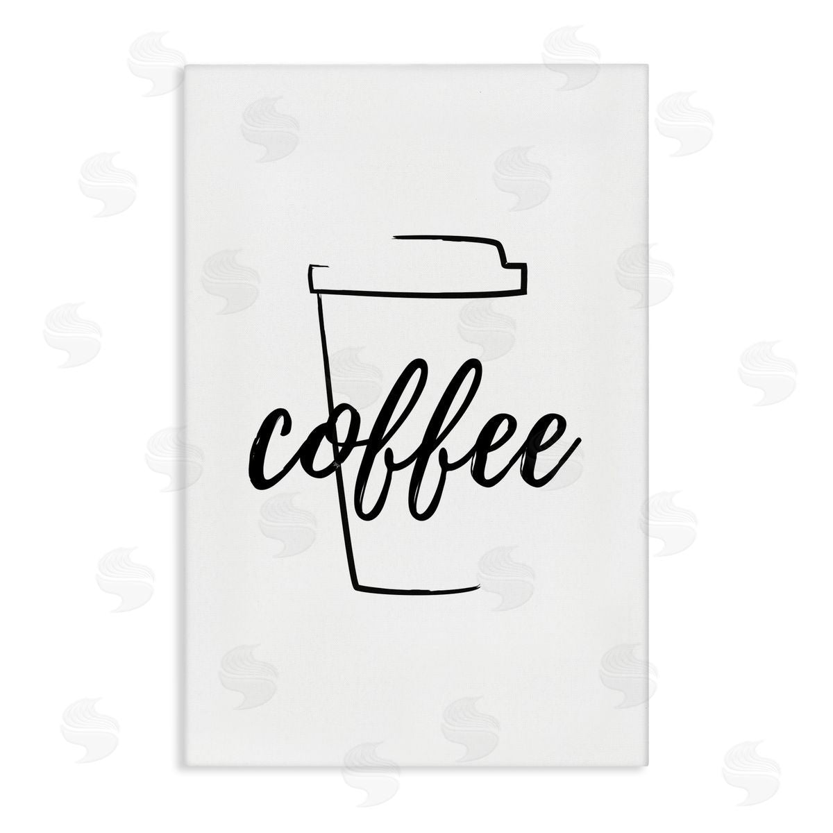 Minimal Coffee Cup Canvas Wall Art, Home Decor by Martina Pavlova