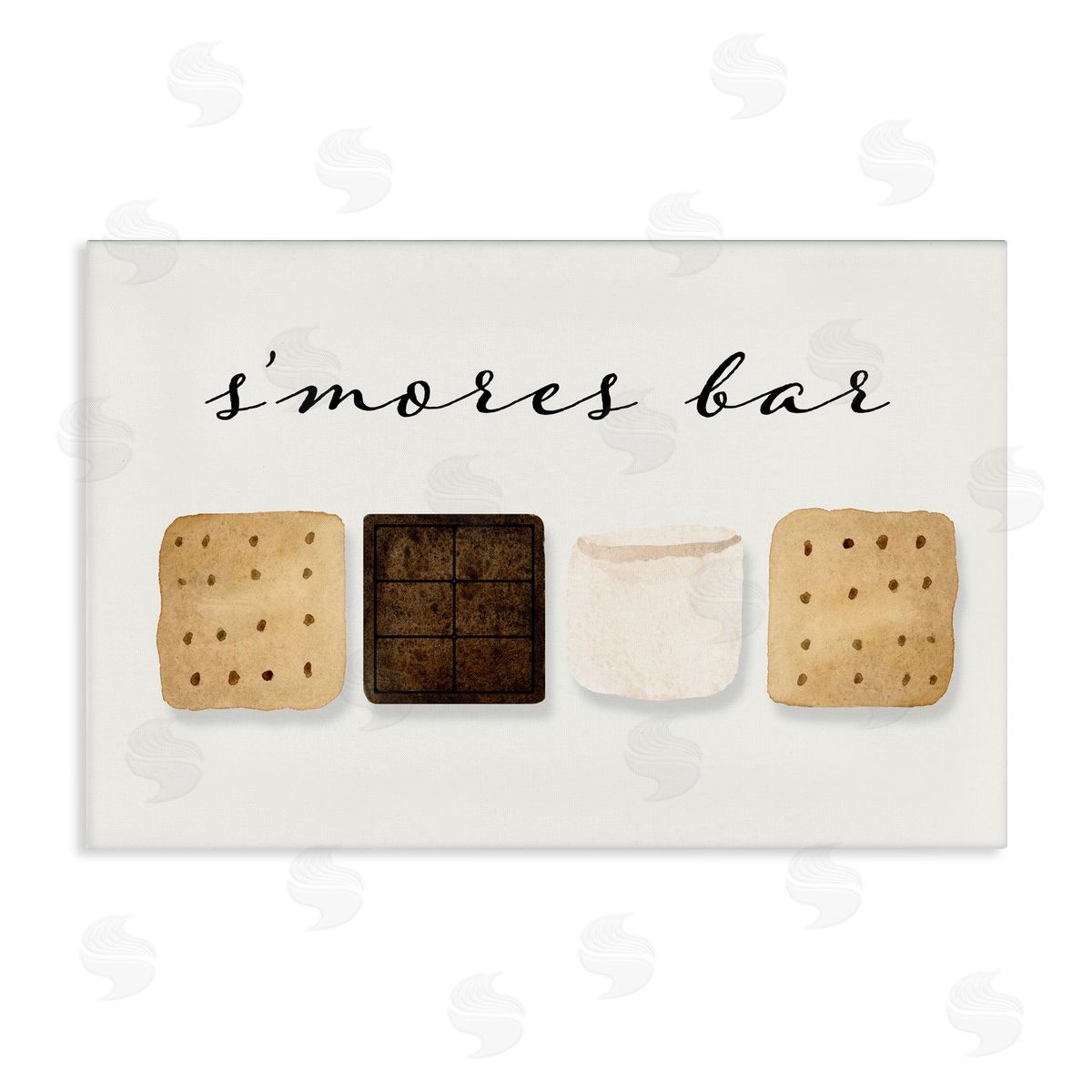 S'mores Bar Ingredients Canvas Wall Art, Home Decor by Corrine Rose Design