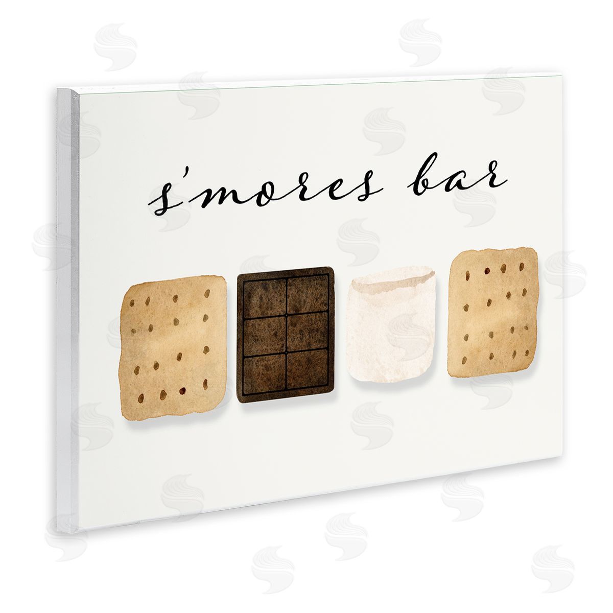 S'mores Bar Ingredients Wood Plaque Wall Art, Home Decor by Corrine Rose Design