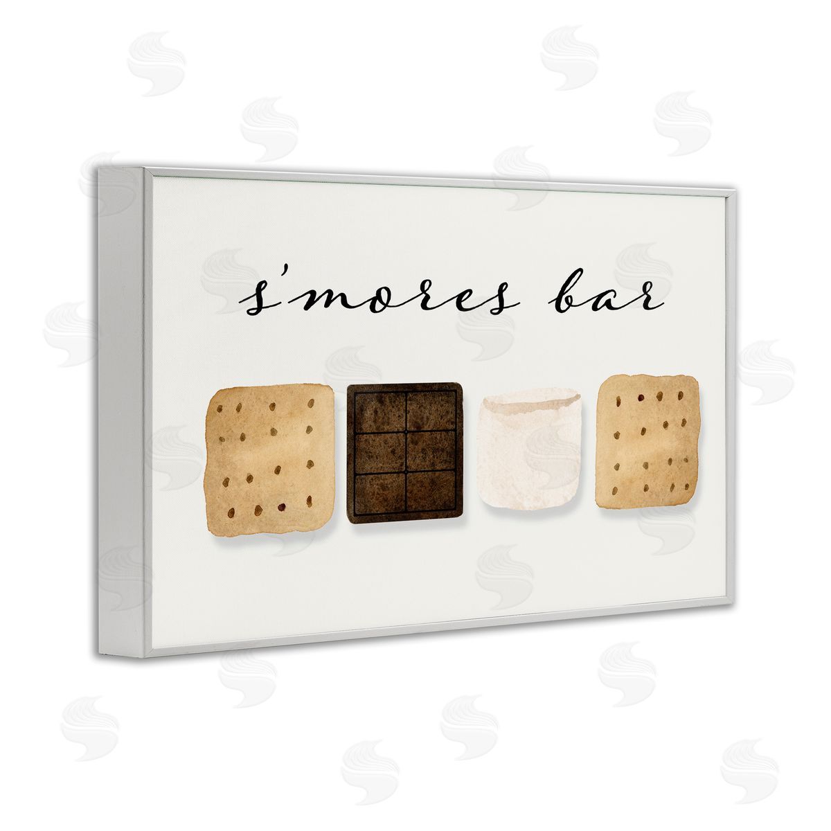 S'mores Bar Ingredients White Frame Print Wall Art, Home Decor by Corrine Rose Design