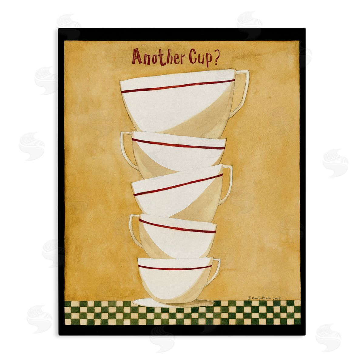 Stacked Mug Collection Canvas Wall Art, Home Decor by Dan DiPaolo