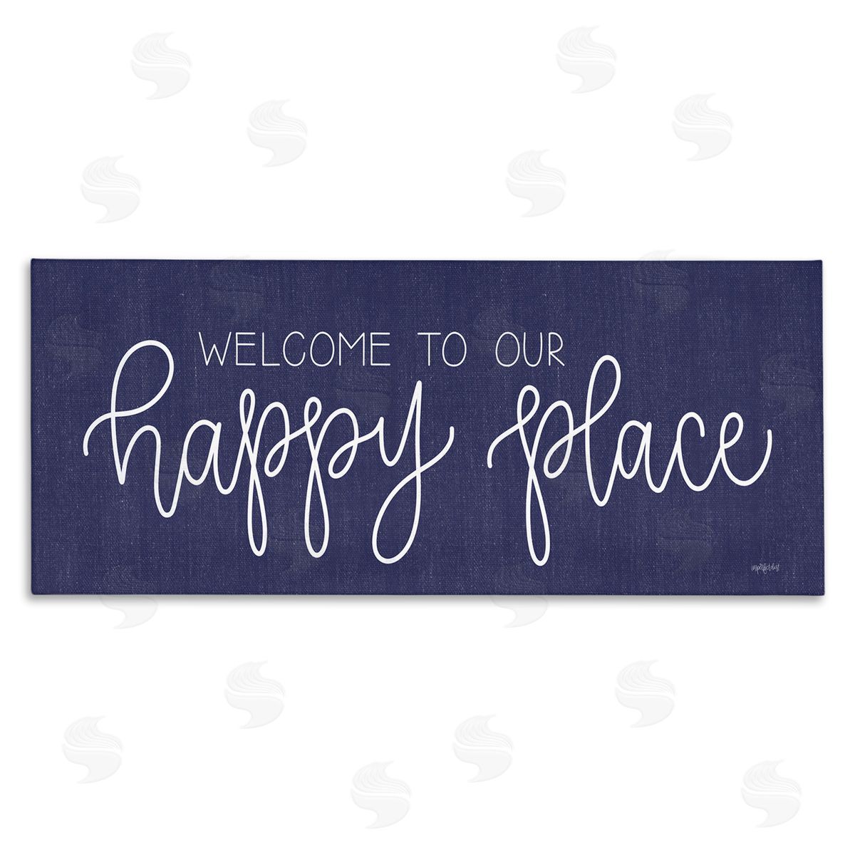 Welcome Happy Place Canvas Wall Art, Home Decor by Imperfect Dust