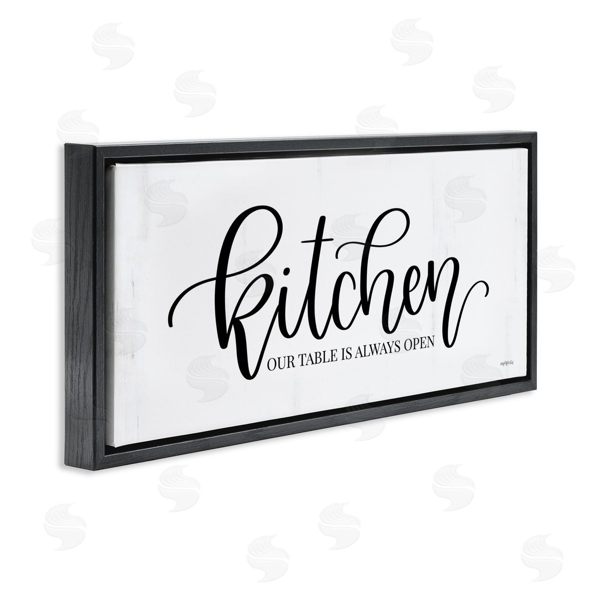 Kitchen Always Open Black Floating Frame Canvas Wall Art, Home Decor by Imperfect Dust