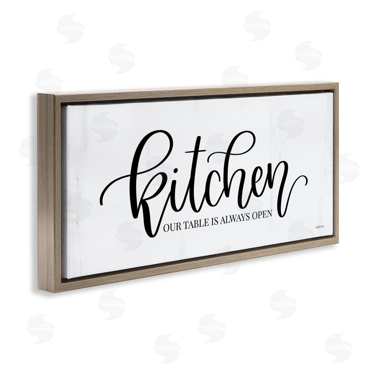 Kitchen Always Open Brown Floating Frame Canvas Wall Art, Home Decor by Imperfect Dust