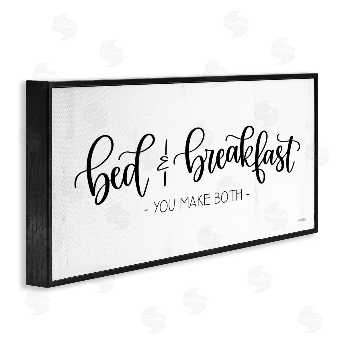 Bed and Breakfast Make Both Black Frame Print Wall Art, Home Decor by Imperfect Dust