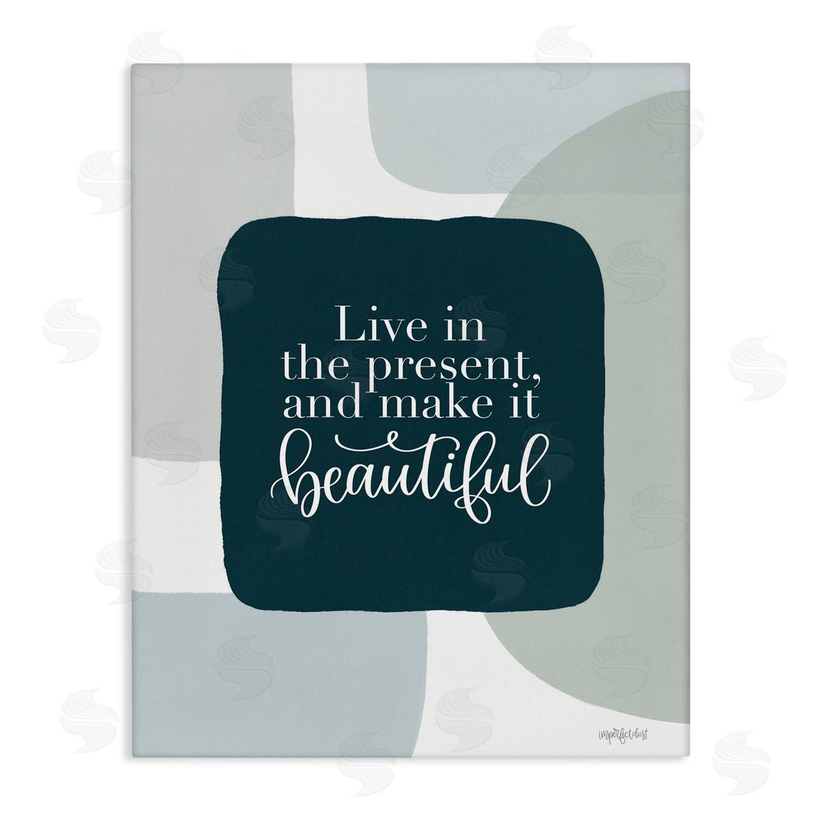 Live In The Present Canvas Wall Art, Home Decor by Imperfect Dust