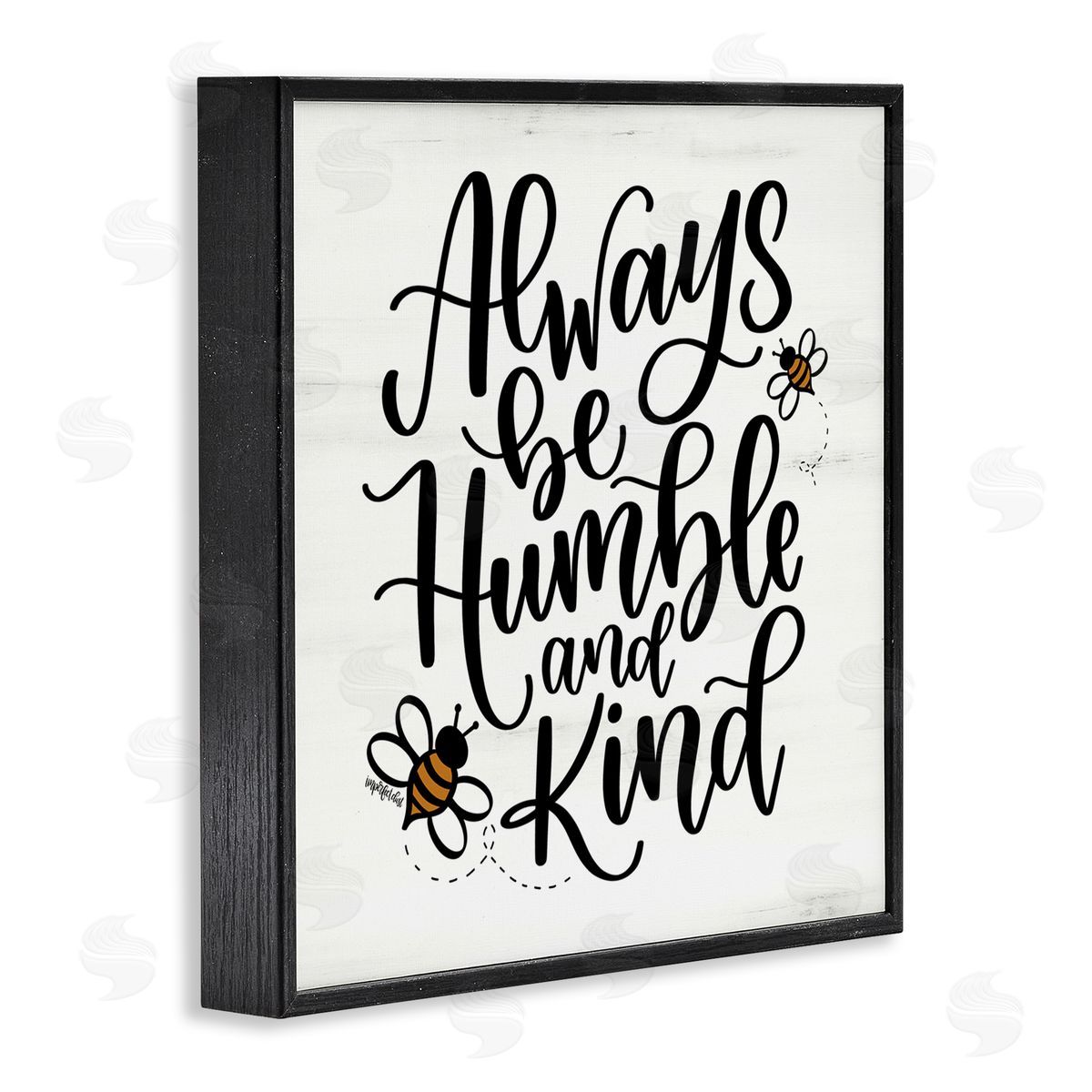 Imperfect Dust Inspiring Humble & Kind Black Framed Giclee Wall Art Print