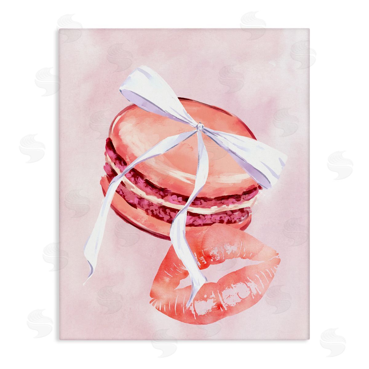 Glam Macaron Dessert Canvas Wall Art, Home Decor by Ziwei Li