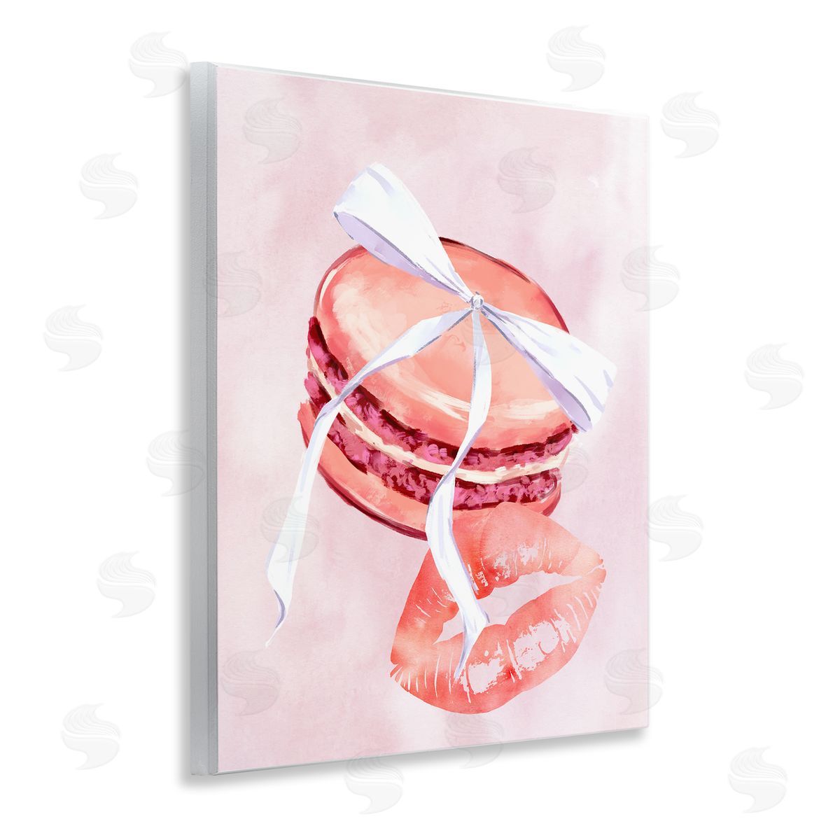 Glam Macaron Dessert Wood Plaque Wall Art, Home Decor by Ziwei Li