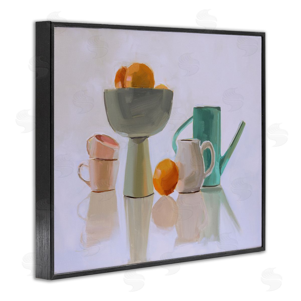 Jenny Westenhofer Reflective Pottery Still Life Black Framed Giclee Wall Art Print