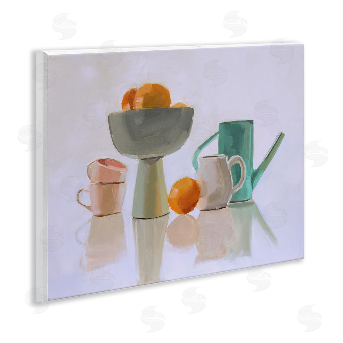 Jenny Westenhofer Reflective Pottery Still Life Wooden Wall Plaque Art Print