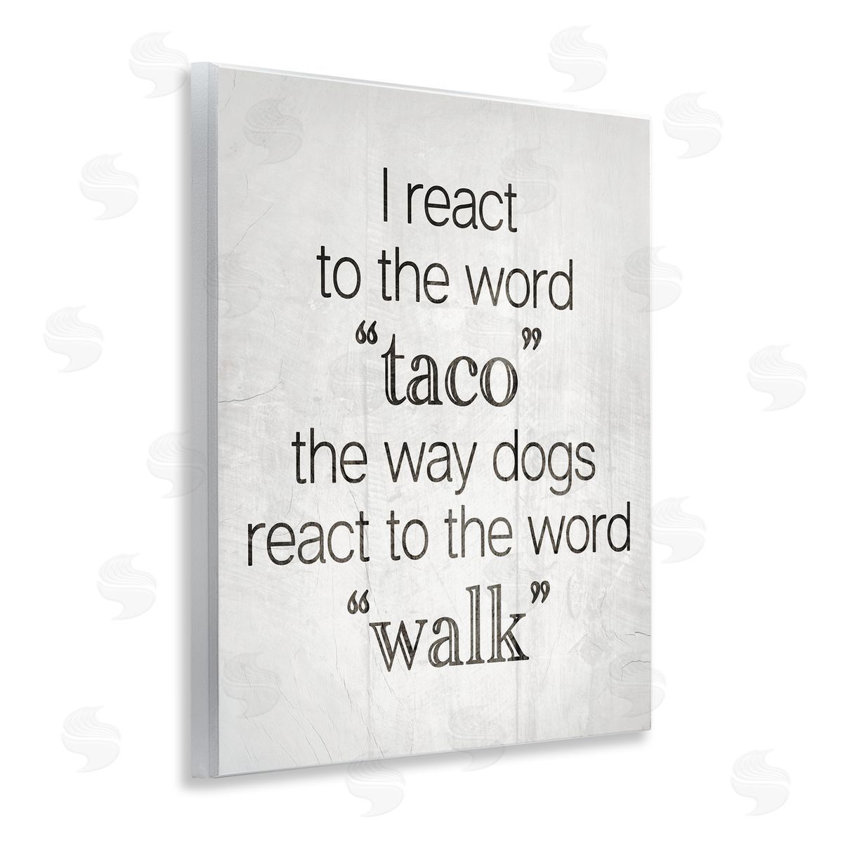 Funny React To Taco Wood Plaque Wall Art, Home Decor by Stupell Studio