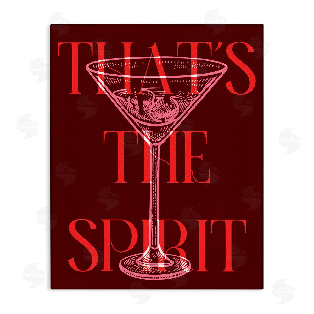 That's The Spirit Martini Canvas Wall Art, Home Decor by Stupell Studio