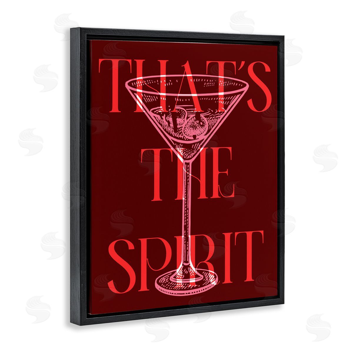 That's The Spirit Martini Black Floating Frame Canvas Wall Art, Home Decor by Stupell Studio