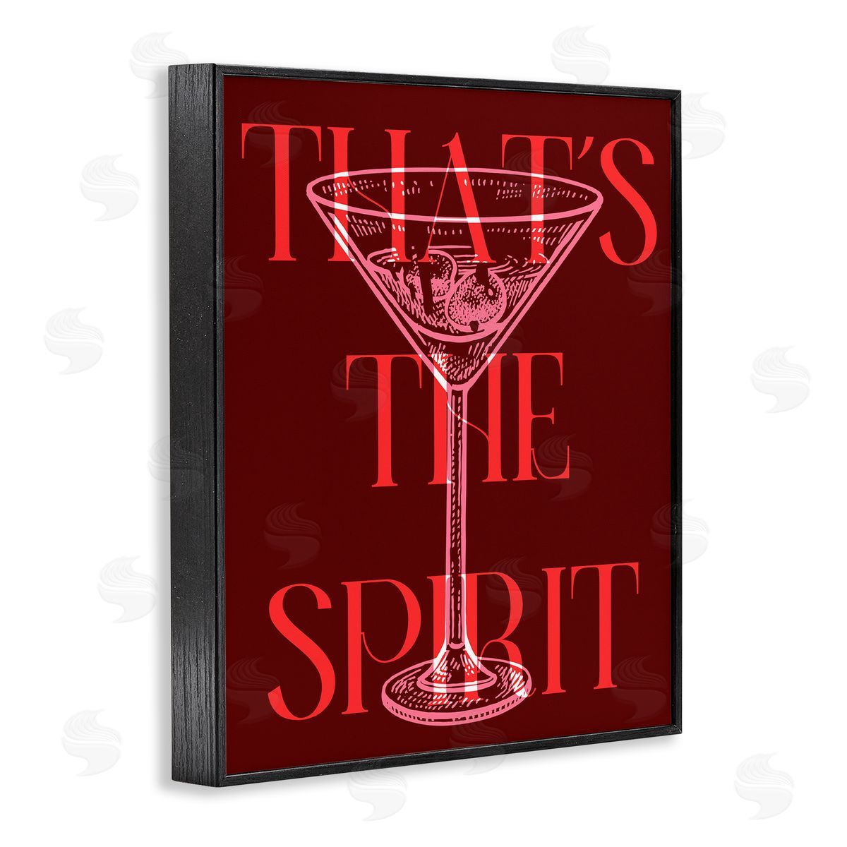 That's The Spirit Martini Black Frame Print Wall Art, Home Decor by Stupell Studio