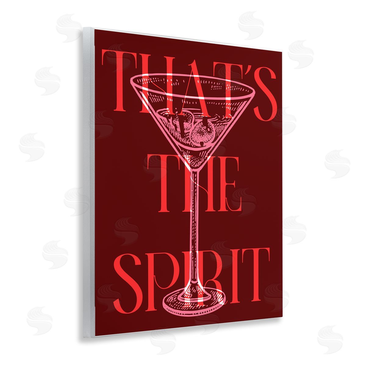 That's The Spirit Martini Wood Plaque Wall Art, Home Decor by Stupell Studio