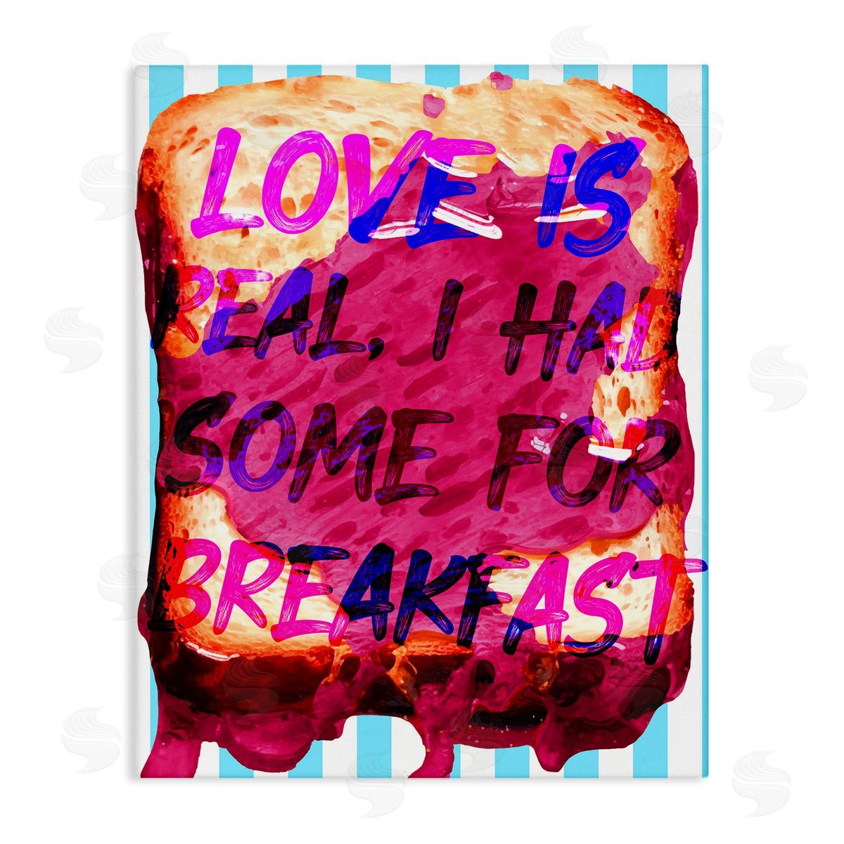 Love Is Real Breakfast Canvas Wall Art, Home Decor by Stupell Studio