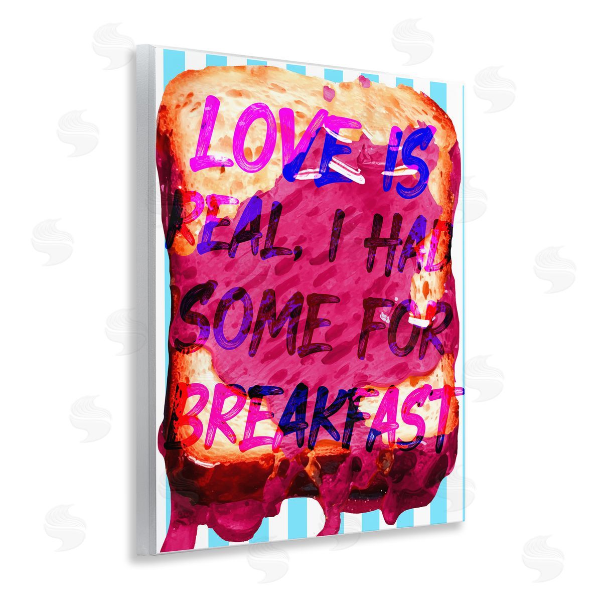 Love Is Real Breakfast Wood Plaque Wall Art, Home Decor by Stupell Studio