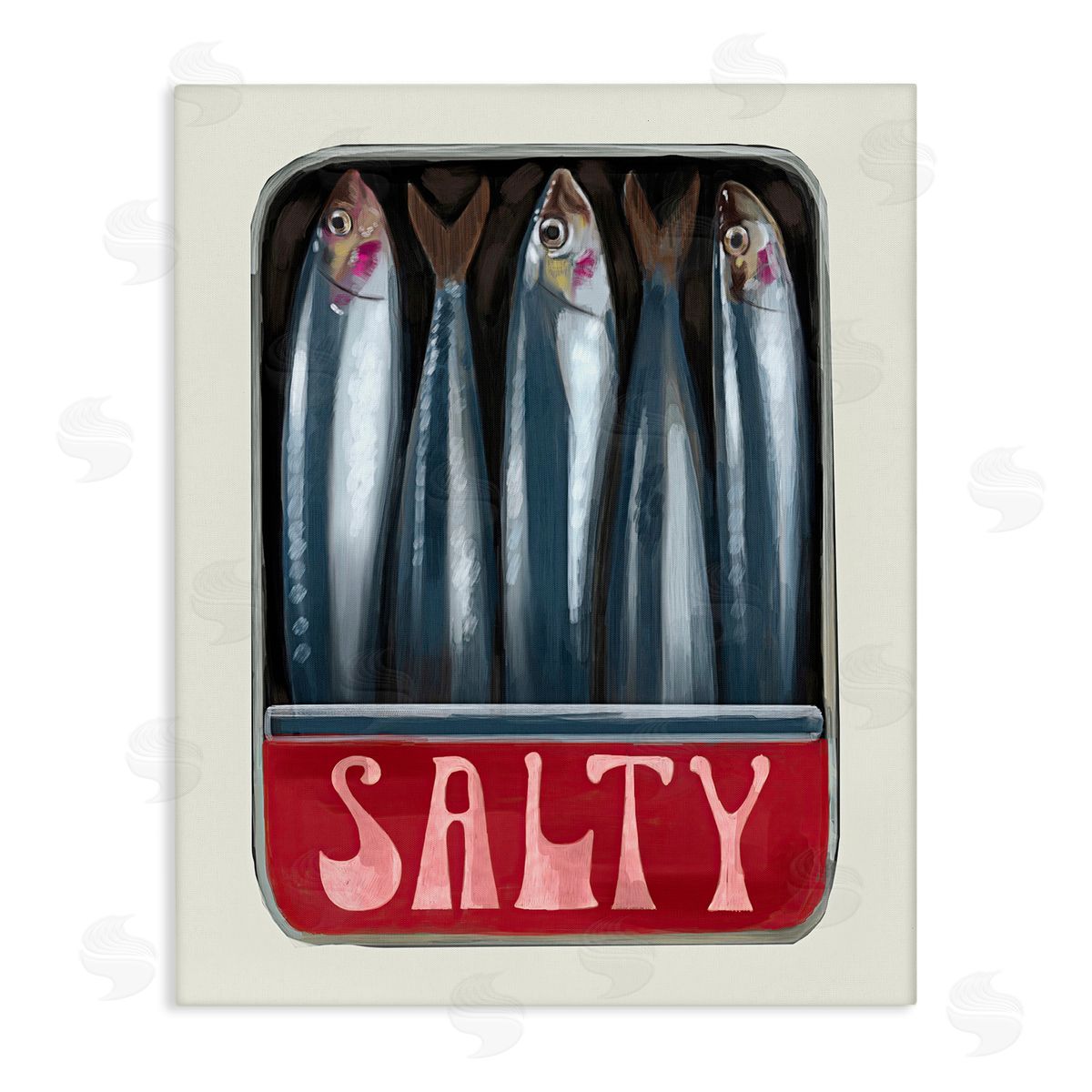 Salty Sardines Can Canvas Wall Art, Home Decor by Stupell Studio