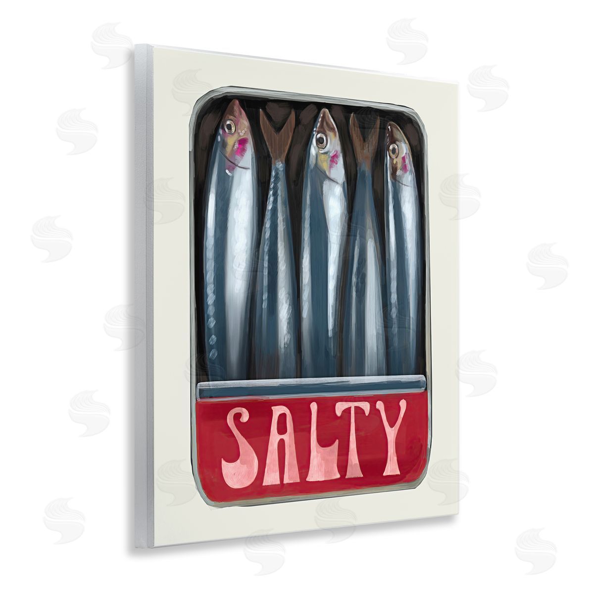 Salty Sardines Can Wood Plaque Wall Art, Home Decor by Stupell Studio
