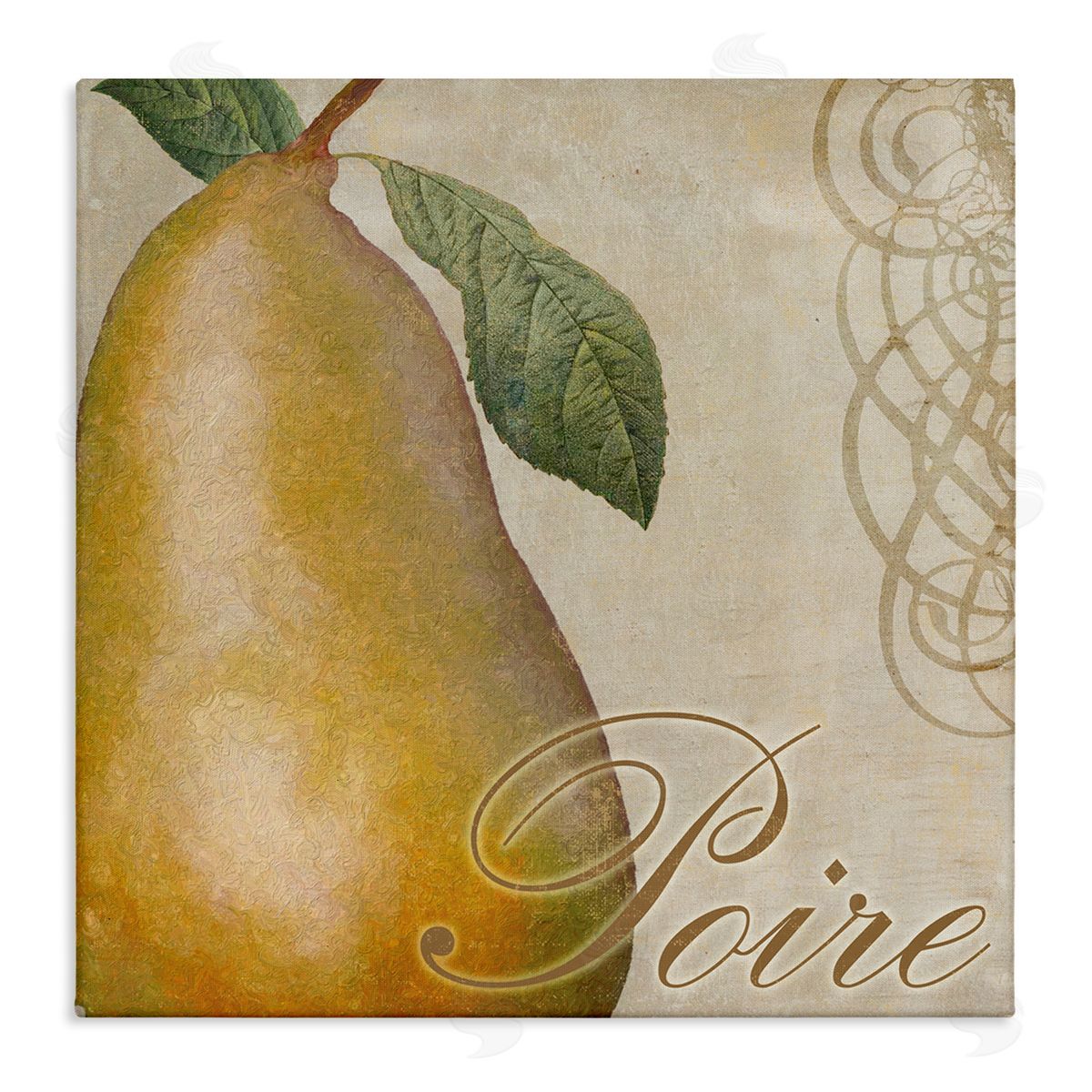 Sasha Vintage French Pear Canvas Wall Art Print