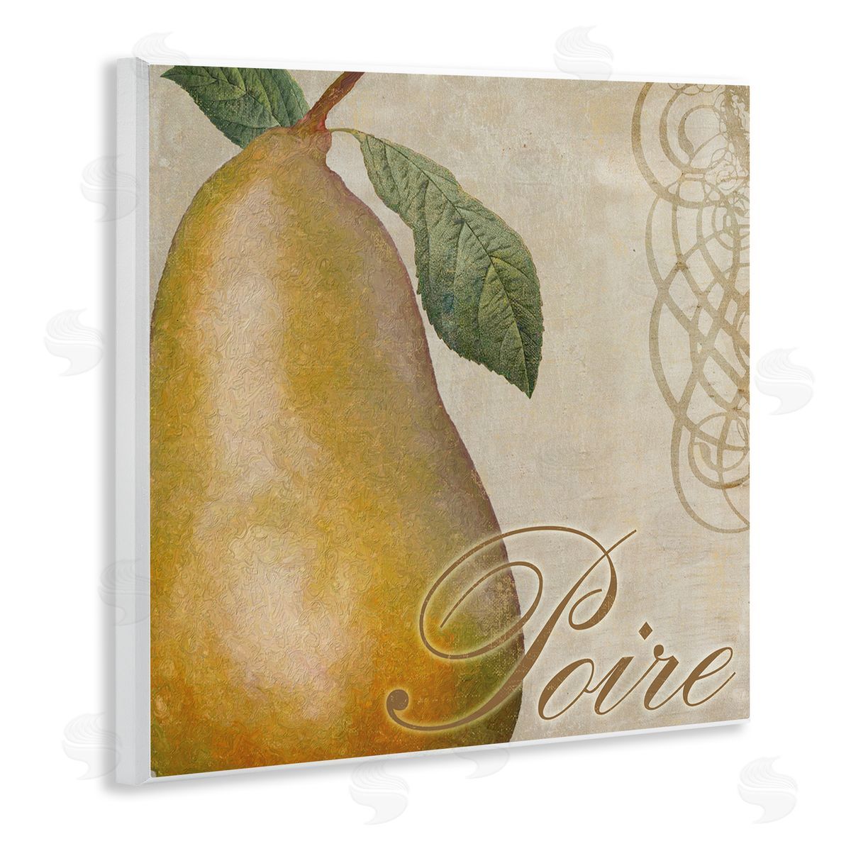 Sasha Vintage French Pear Wooden Wall Plaque Art Print