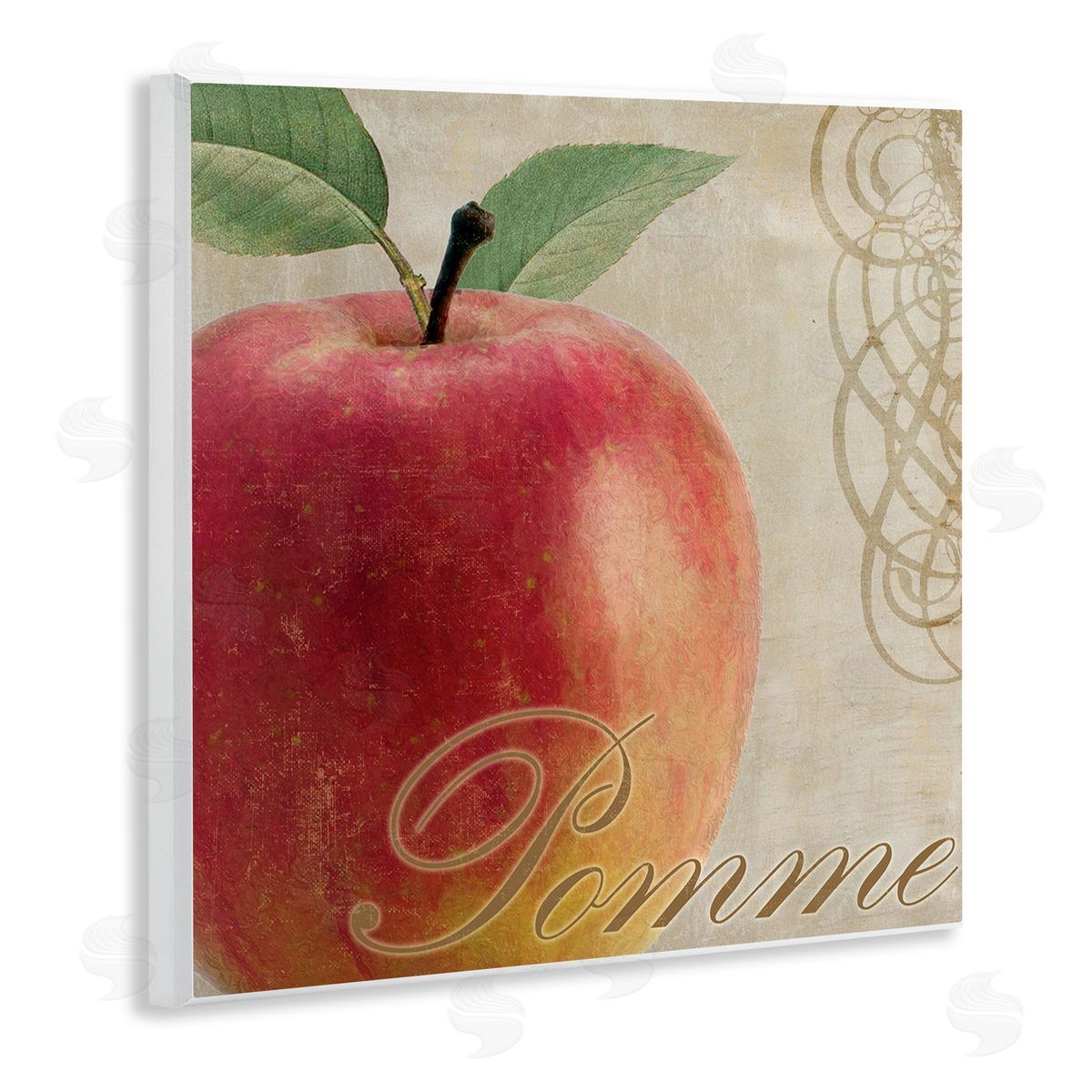 Sasha Vintage French Apple Wooden Wall Plaque Art Print