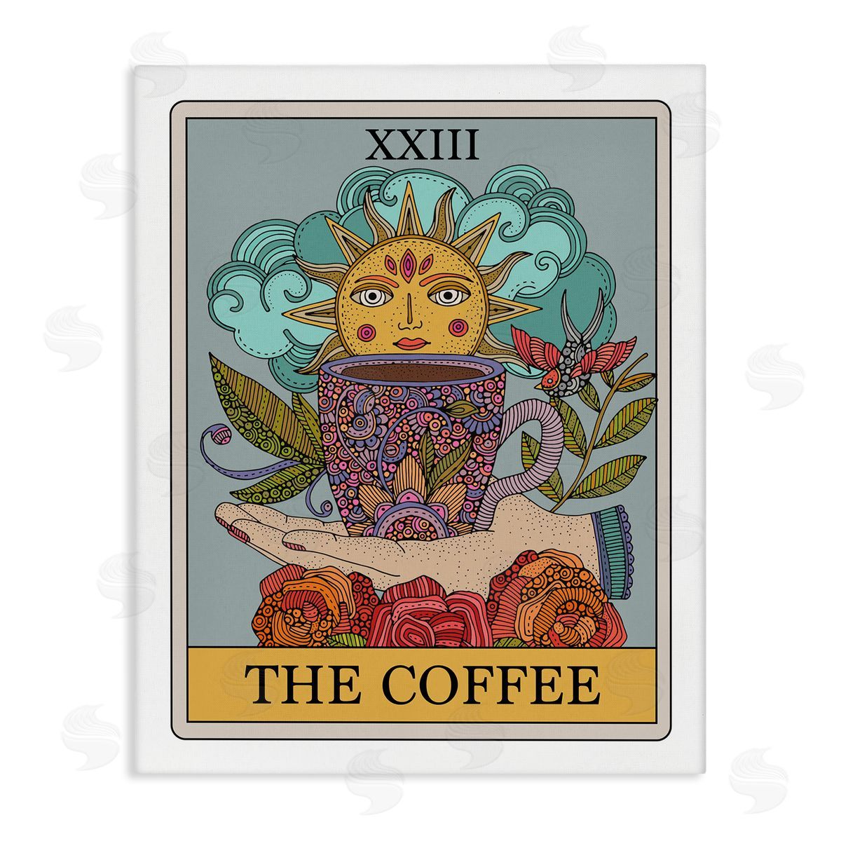 The Coffee Tarot Canvas Wall Art, Home Decor by Valentina Harper