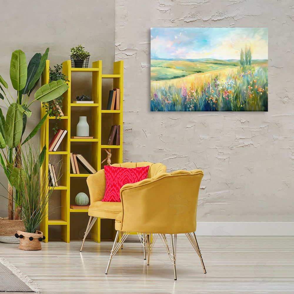 Ramona Murdock Lush Prairie Paradise Canvas Wall Art Print in Room