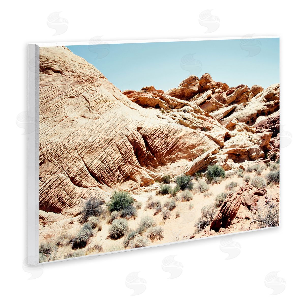 Debbie O'dell Arid Desert Scenery Wooden Wall Plaque Art Print