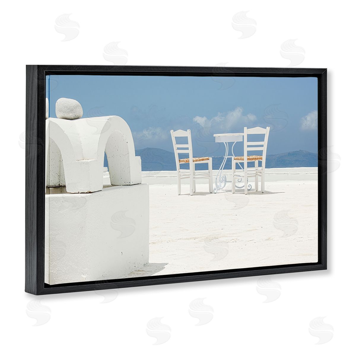 Erin Marie Overlooking Sky Scenery Black Floating Frame Canvas Wall Art Print