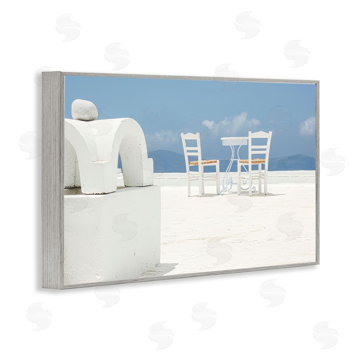 Erin Marie Overlooking Sky Scenery Gray Framed Giclee Wall Art Print