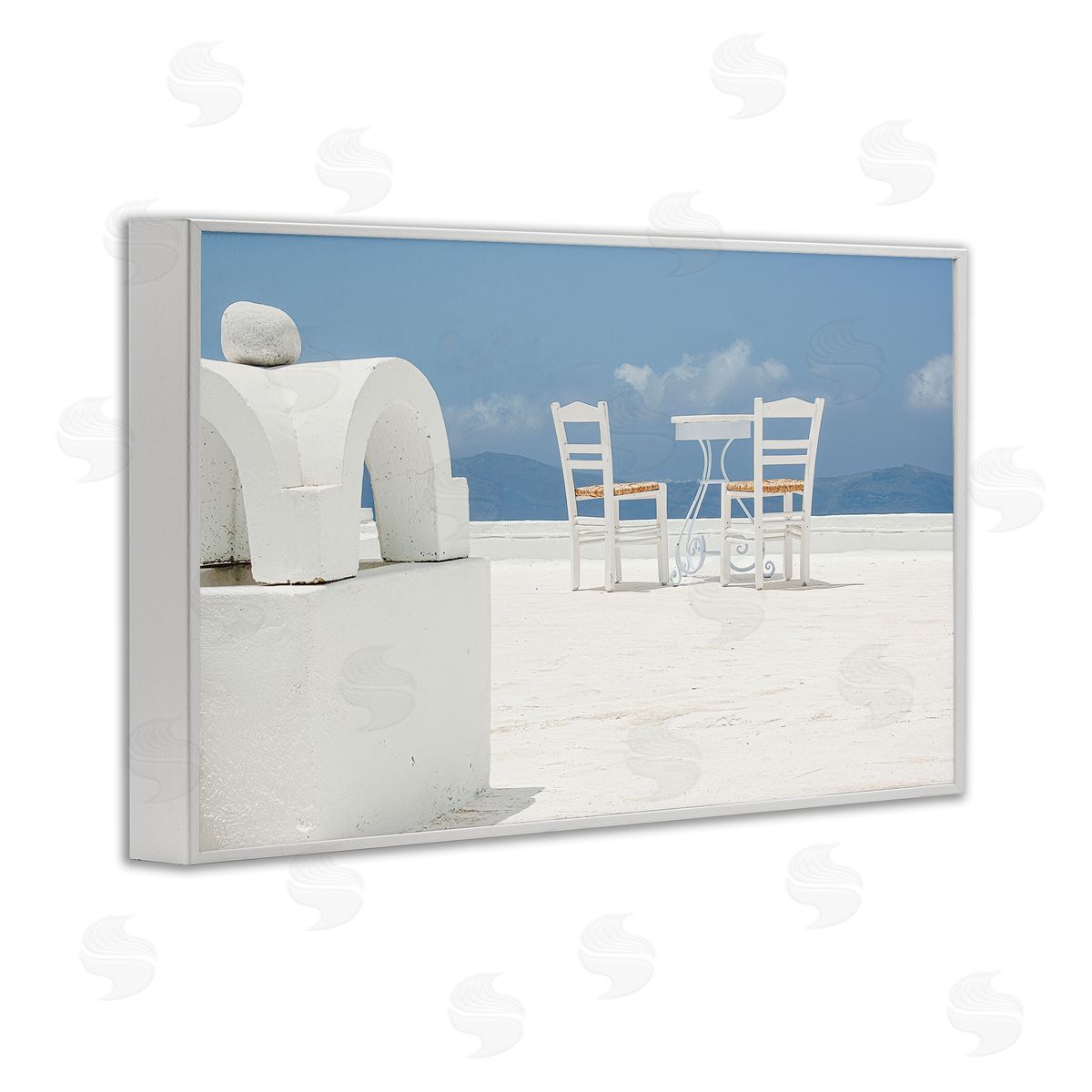 Erin Marie Overlooking Sky Scenery White Framed Giclee Wall Art Print