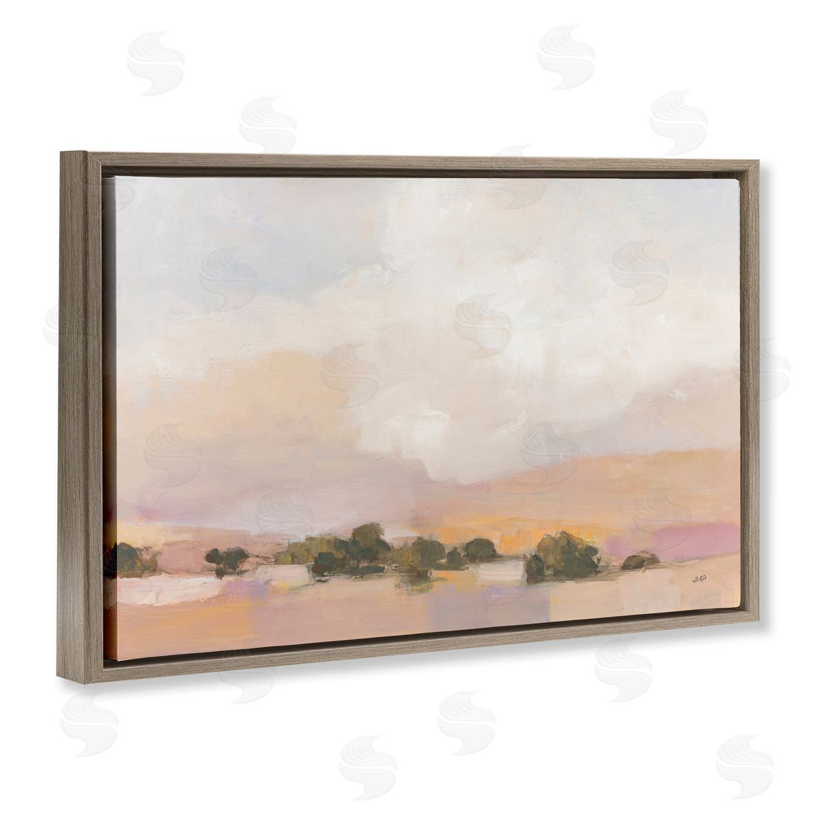 Julia Purinton Desert Landscape Abstract Brown Floating Frame Canvas Wall Art Print