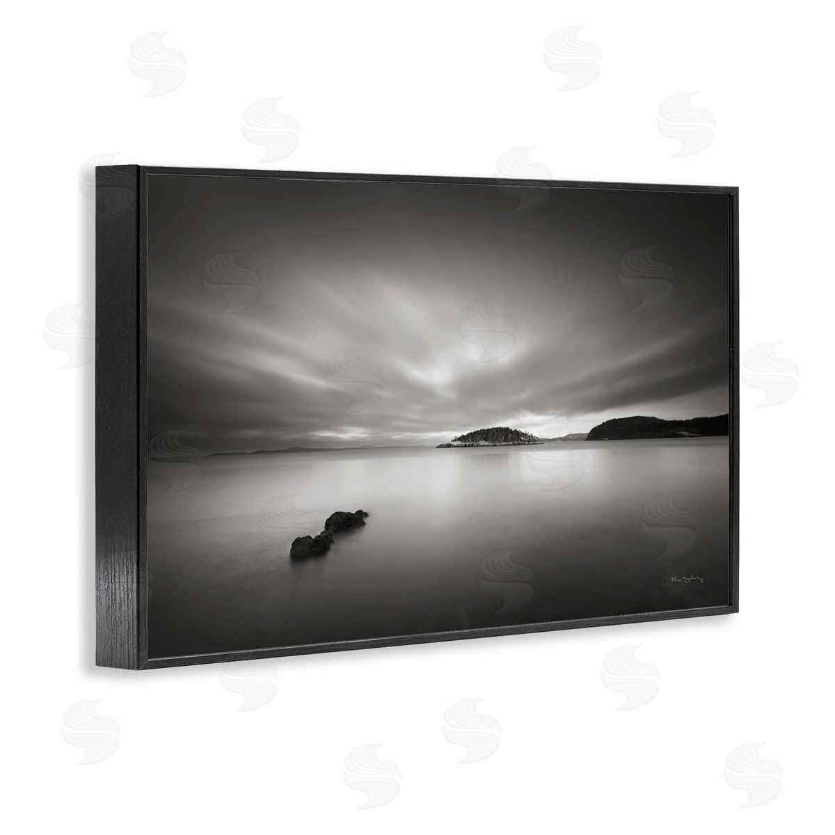 Alan Majchrowicz Deception Pass Scene Black Framed Giclee Wall Art Print