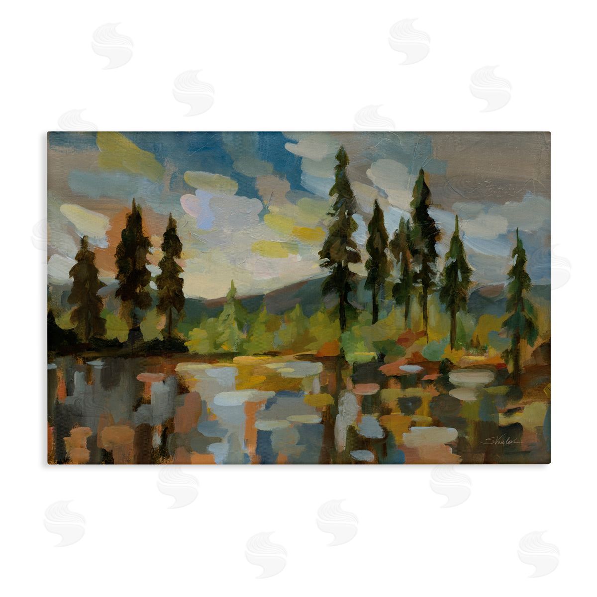 Silvia Vassileva High Mountain Lake Canvas Wall Art Print