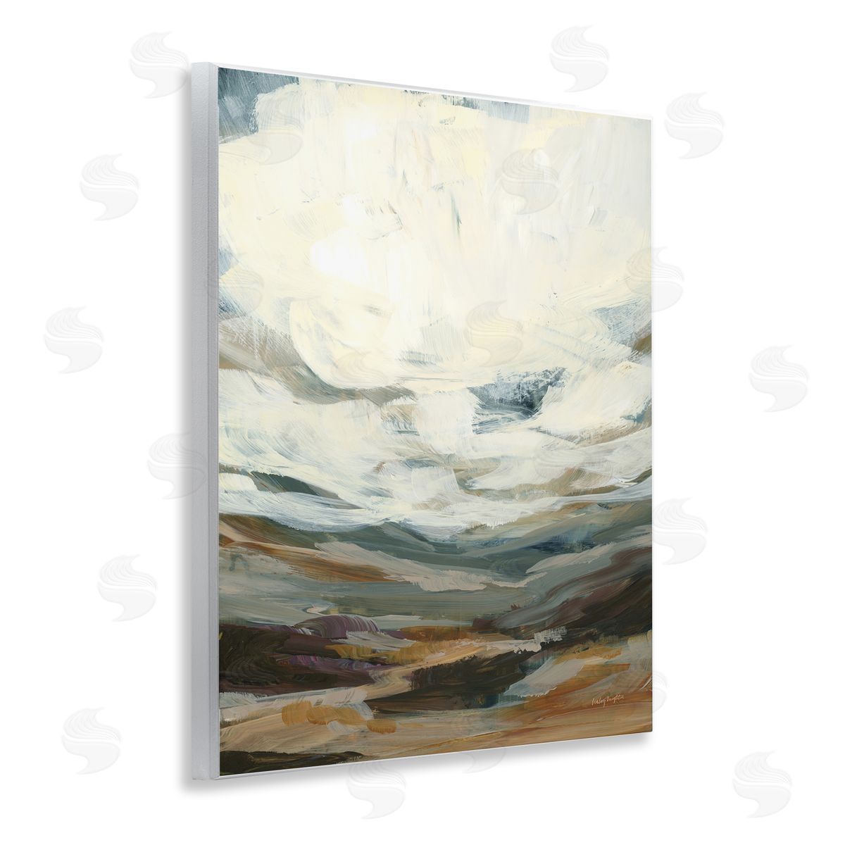 Abstract Heavy Clouds Wood Plaque Wall Art, Home Decor by Haley Knighten
