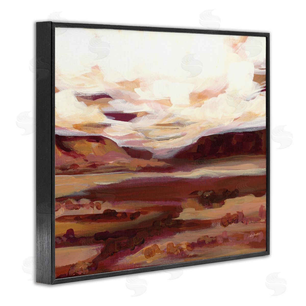 Canyon Mesa Landscape Black Frame Print Wall Art, Home Decor by Haley Knighten