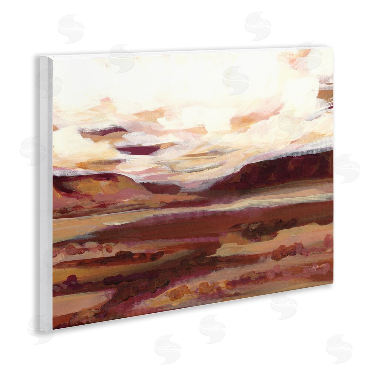 Canyon Mesa Landscape Wood Plaque Wall Art, Home Decor by Haley Knighten