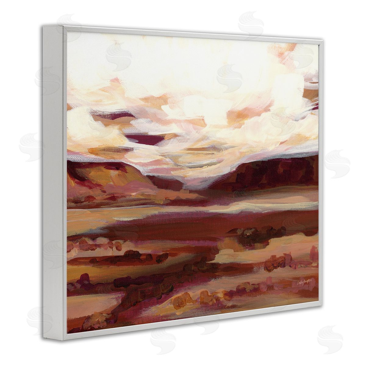 Canyon Mesa Landscape White Frame Print Wall Art, Home Decor by Haley Knighten