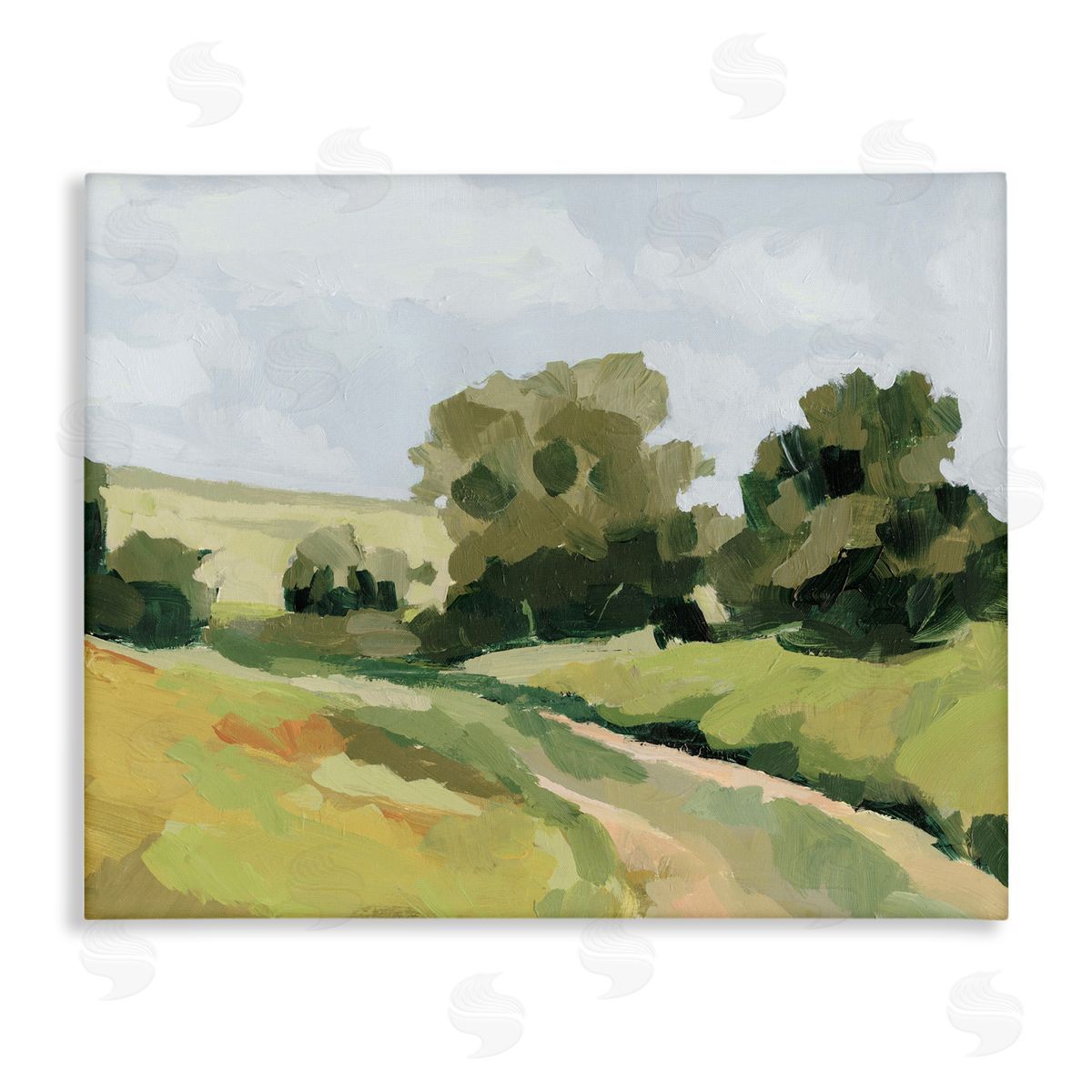 Winding Path Impression Canvas Wall Art, Home Decor by Victoria Barnes