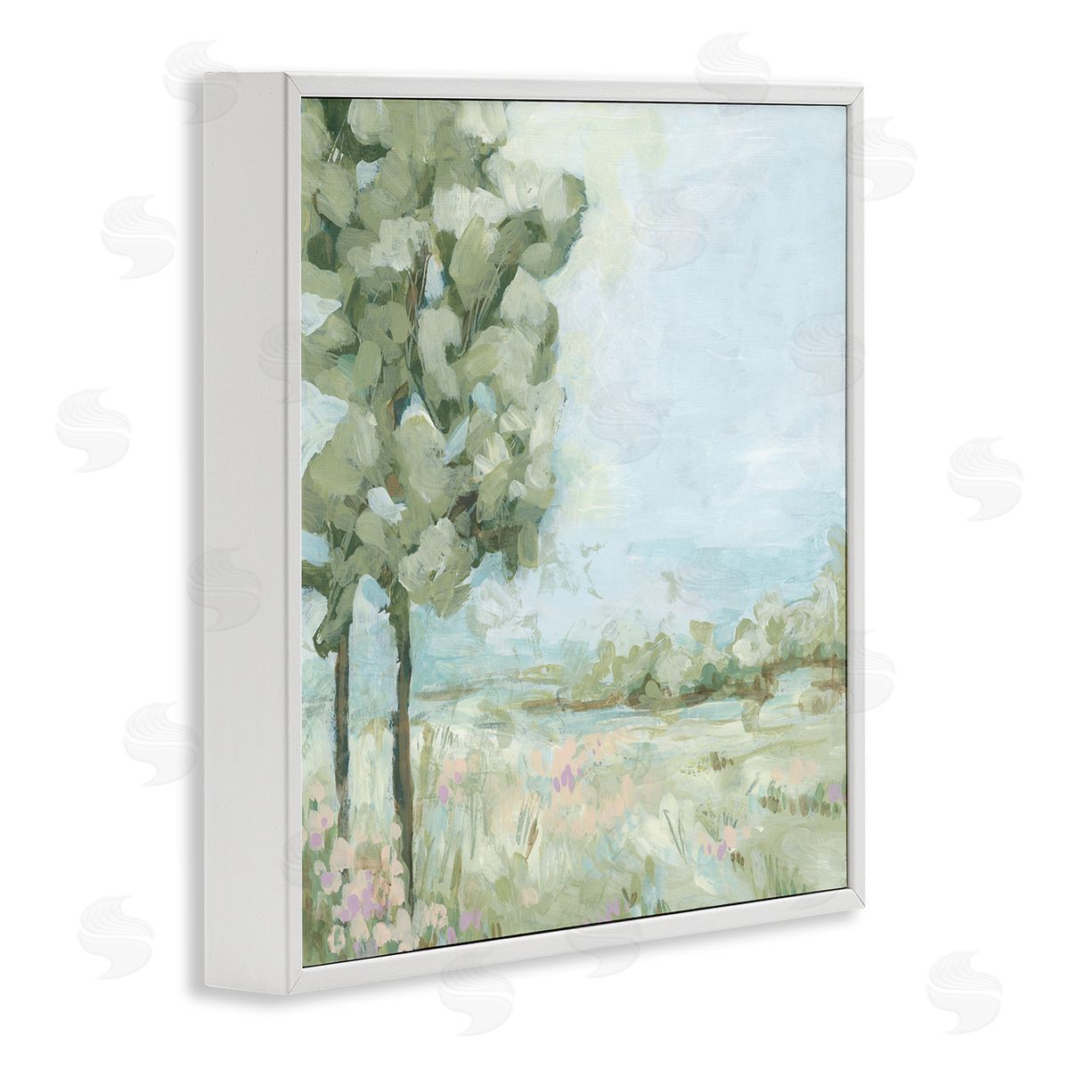 June Erica Vess Looming Tree by Field White Framed Giclee Wall Art Print